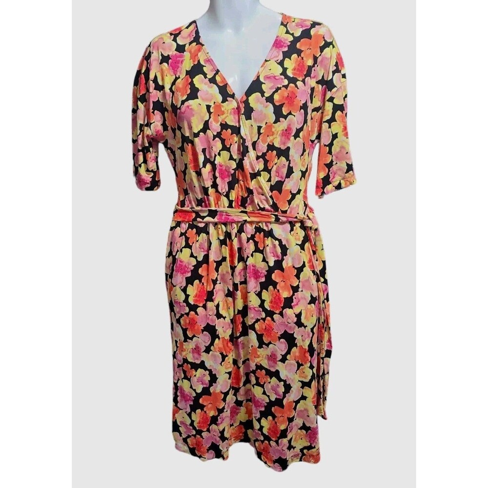 Jason Wu Dress Women's L Colorful Spring Floral Soft Stretch Pocket Resort